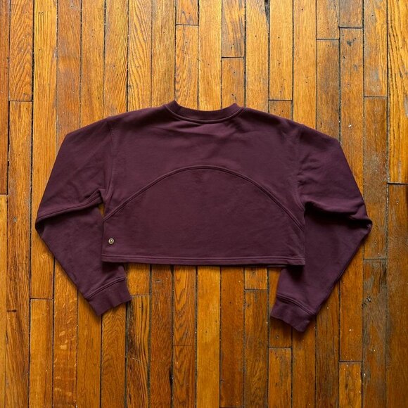 Limited Edition Lululemon All Yours Cropped Lunar New Year Sweatshirt Women Burg - Picture 4 of 6